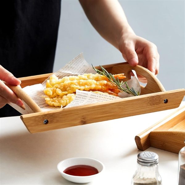 3 Pcs Wooden Serving Tray Set – Best Quality Kitchen & Home Tray Collection