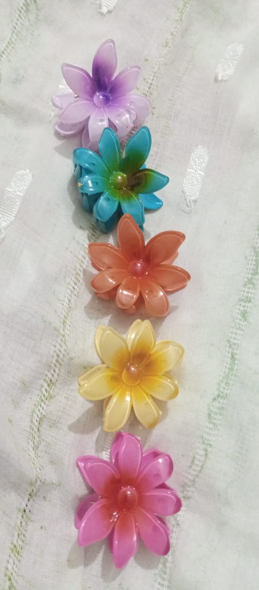 1 Pc Flower Hair Clip – Colorful Hair Accessory for Girls & Women (Random)