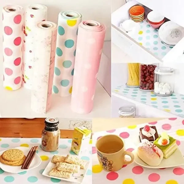 Polka Foamic Kitchen Sheet – Waterproof Shelf & Drawer Liner Roll 45x150cm