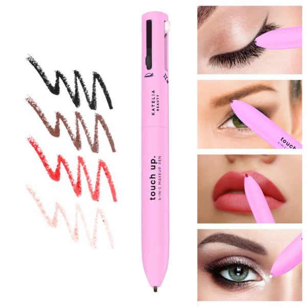 4-in-1 Waterproof Makeup Pen – Lip, Eyebrow, Liner & Highlight Pencil (Random)