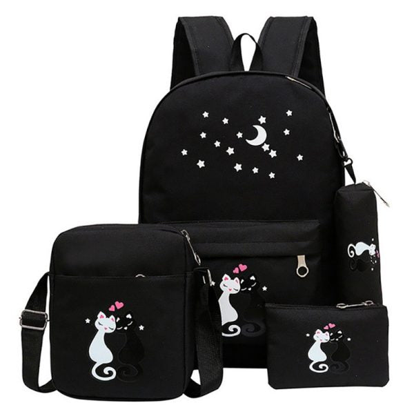 4-Piece School Bag Set for Kids – Backpack, Lunch Bag & Pencil Pouch (Unisex