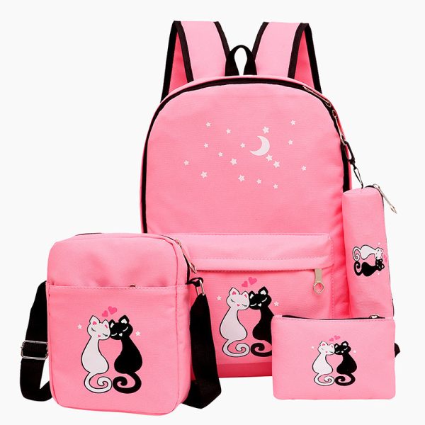 4-Piece School Bag Set for Kids – Backpack, Lunch Bag & Pencil Pouch (Unisex