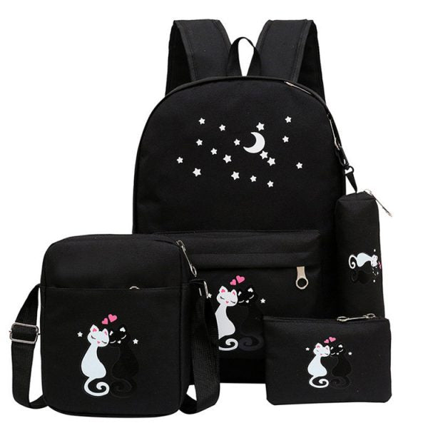 4-Piece School Bag Set for Kids – Backpack, Lunch Bag & Pencil Pouch (Unisex