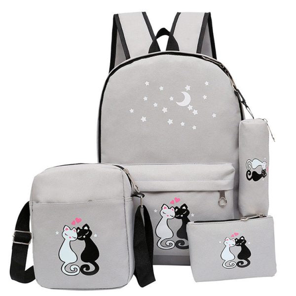 4-Piece School Bag Set for Kids – Backpack, Lunch Bag & Pencil Pouch (Unisex