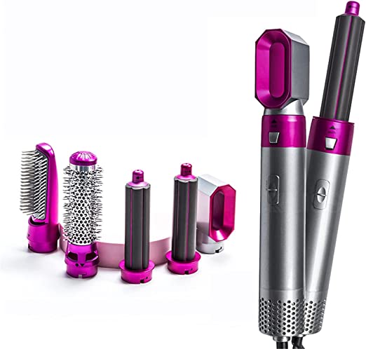 5-in-1 Hair Dryer Brush Kit – Electric Blow Dryer, Curler & Straightener Tool
