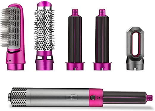 5-in-1 Hair Dryer Brush Kit – Electric Blow Dryer, Curler & Straightener Tool