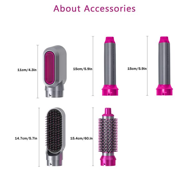 5-in-1 Hair Dryer Brush Kit – Electric Blow Dryer, Curler & Straightener Tool