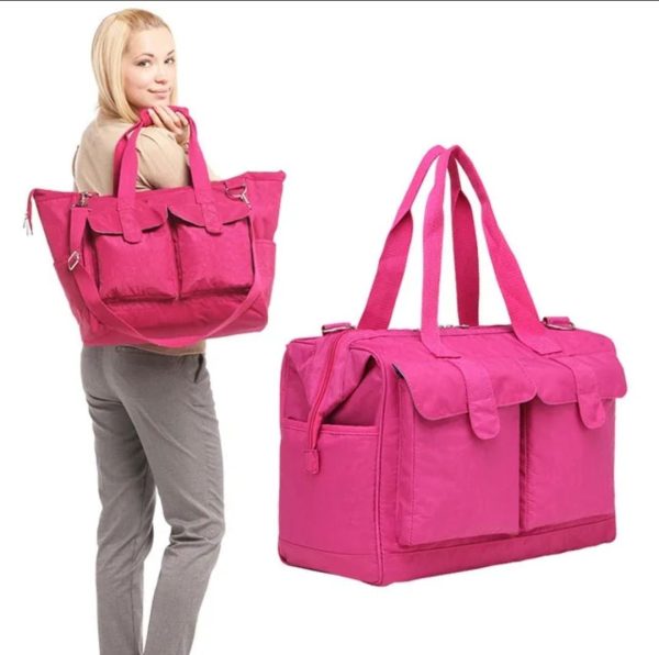 6pcs Baby Diaper Bag Set โ Mummy Changing Handbag with Storage & Bottle Holder