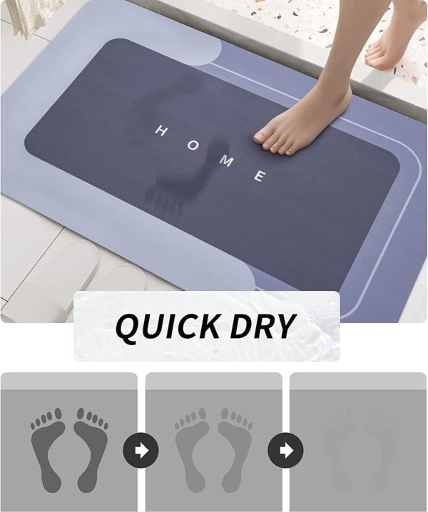 Quick-Dry Non-Slip Home Mat – Washable Absorbent Floor Mat (Random Color)