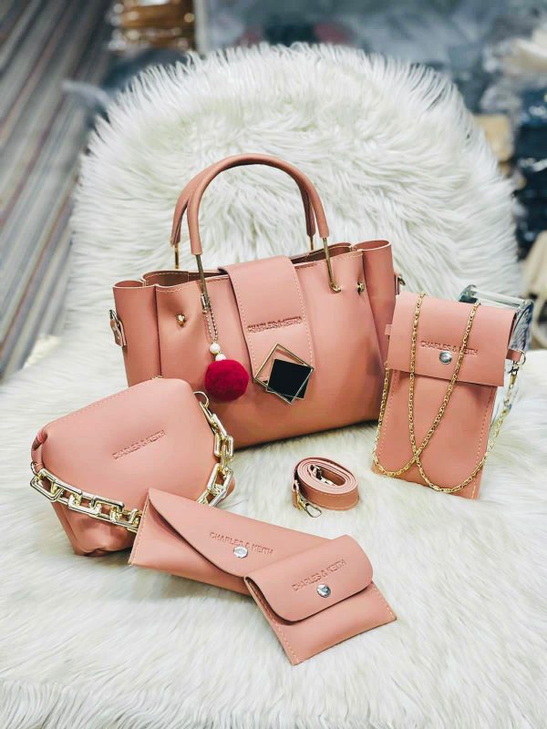 Charles & Keith 5-Piece Ladies Handbag Set – Stylish & Premium Bags for Women