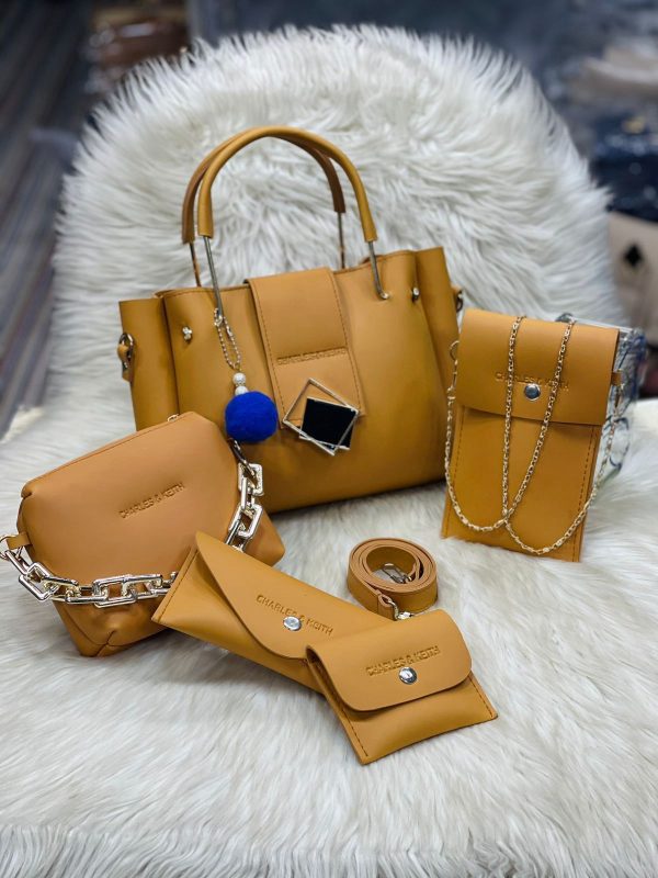 Charles & Keith 5-Piece Ladies Handbag Set – Stylish & Premium Bags for Women
