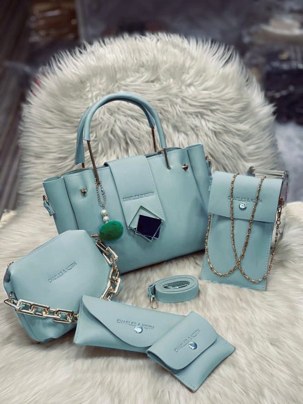 Charles & Keith 5-Piece Ladies Handbag Set – Stylish & Premium Bags for Women