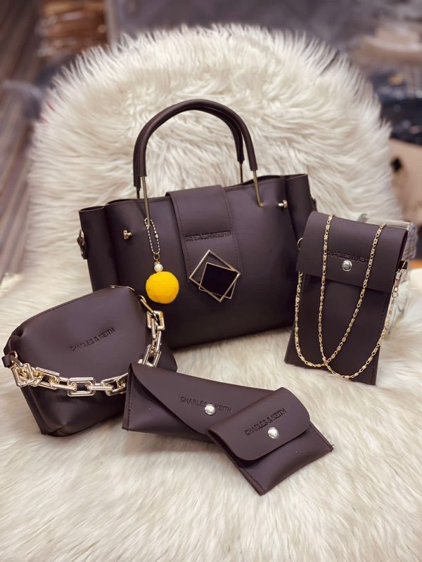 Charles & Keith 5-Piece Ladies Handbag Set – Stylish & Premium Bags for Women
