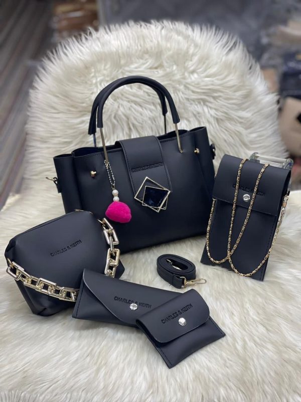 Charles & Keith 5-Piece Ladies Handbag Set – Stylish & Premium Bags for Women