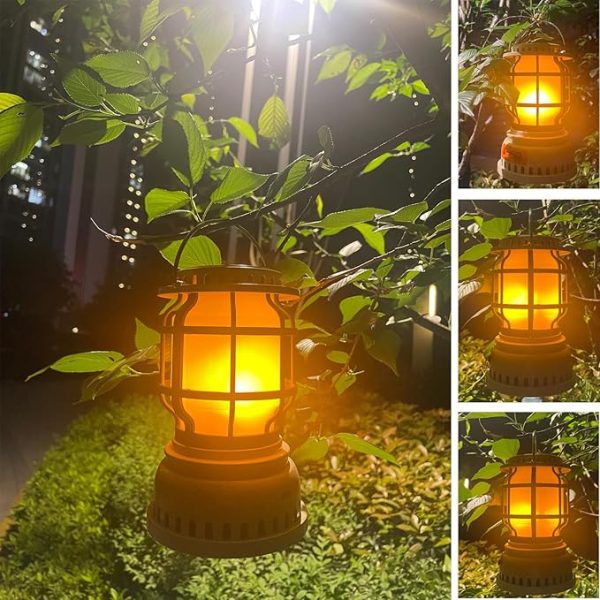 Handle LED Camping Lantern | Solar & Rechargeable Outdoor Tent Lamp – Random Color