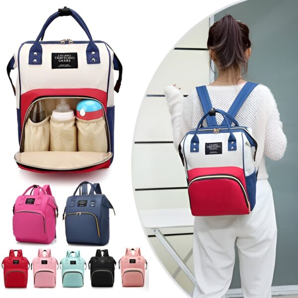Large Mummy Backpack – Multi-Function Baby Care Nursing Bag for Moms – Unisex