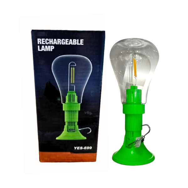 LED Rechargeable Lamp | Portable Lantern Bulb with Hanging Hook – Random Color