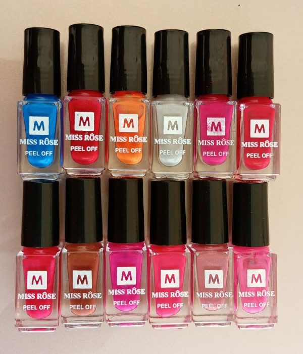 Miss Rose Peel Off Nail Polish – Long-Lasting & Easy Nail Paint for Girls (Random)