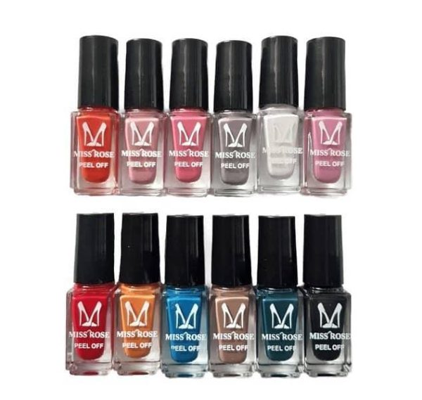 Miss Rose Peel Off Nail Polish – Long-Lasting & Easy Nail Paint for Girls (Random)