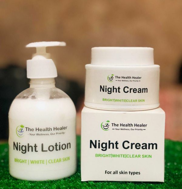 Pack of 2 Anti-Aging Night Cream & Night Lotion – Skincare Deal for Women