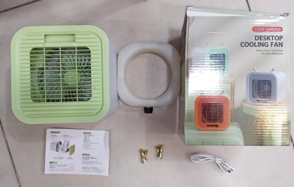 Portable Desktop AC Fan – USB Rechargeable 3-Speed Fast Cooling Fan (Random)