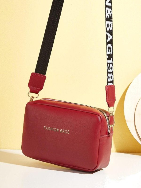 PU Leather Crossbody Bag for Women โ Small Shoulder Bag with Wide Strap