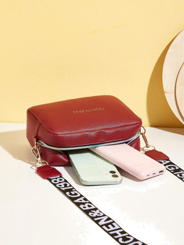 PU Leather Crossbody Bag for Women โ Small Shoulder Bag with Wide Strap