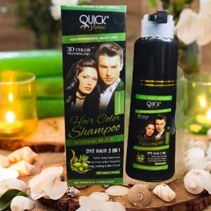 Quick Shine Black Hair Color Shampoo – 200ml | Easy Grey Coverage for Men & Women