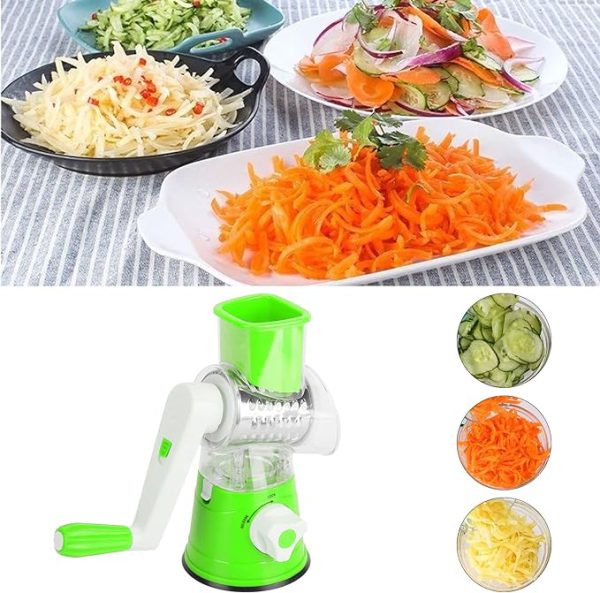 Tabletop Drum Grater – Manual Vegetable Cutter & Slicer for Kitchen (Random Color)