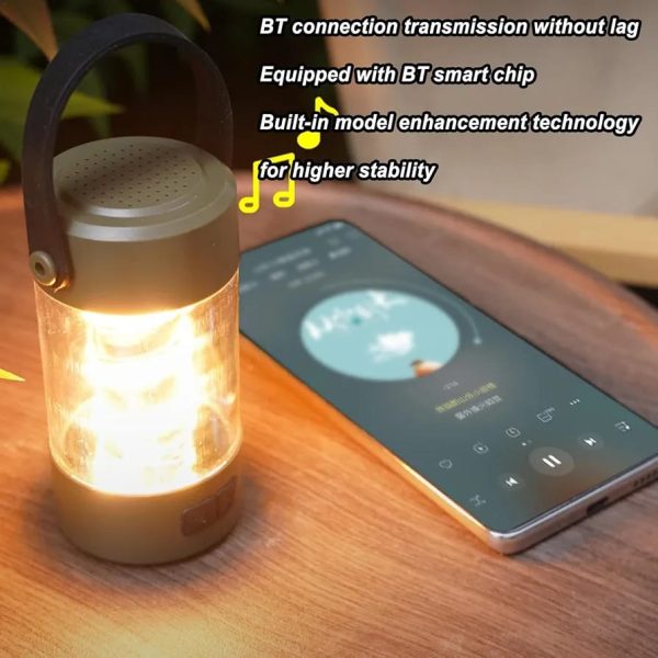 Wireless Speaker Lantern | Bluetooth Outdoor Stereo Lamp for Camping & Hiking