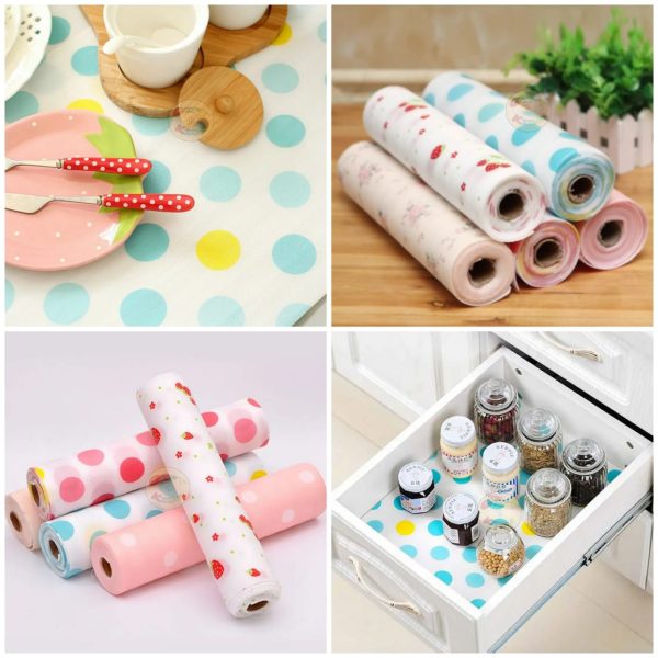 Polka Foamic Kitchen Sheet – Waterproof Shelf & Drawer Liner Roll 45x150cm