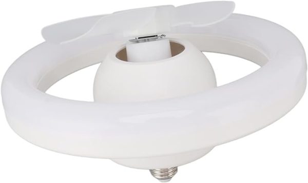360° Rotating Ceiling Fan with Light & Remote – Socket Mount, Adjustable Airflow