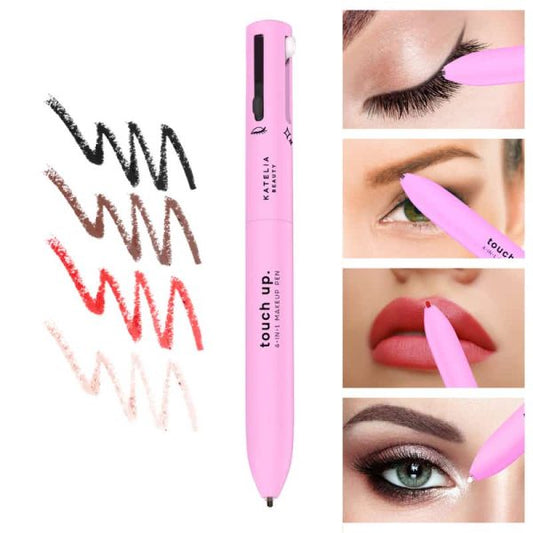 4-in-1 Waterproof Makeup Pen – Lip, Eyebrow, Liner & Highlight Pencil (Random)