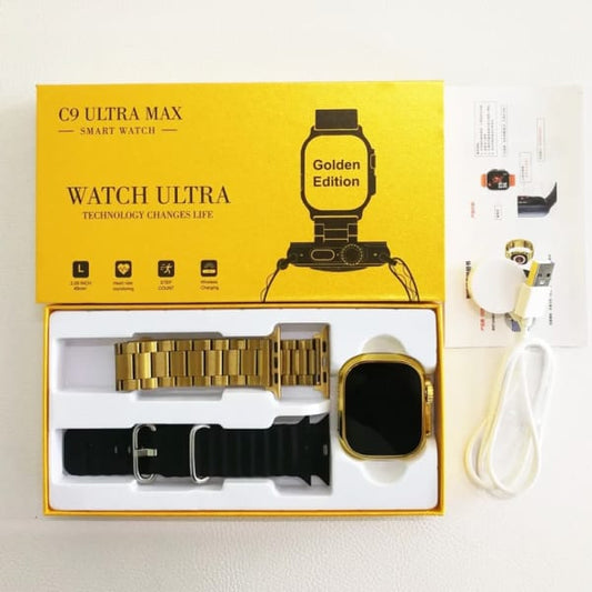 C9 Ultra 2 Gold Edition-Smart Watch For Men/Women With 2 Straps