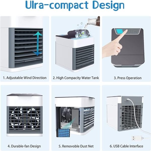 Air Ultra Mini USB Air Cooler for Women – 3-in-1 Portable AC Fan for Home & Desk