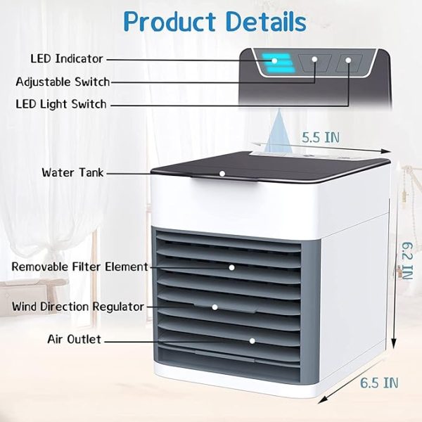 Air Ultra Mini USB Air Cooler for Women – 3-in-1 Portable AC Fan for Home & Desk
