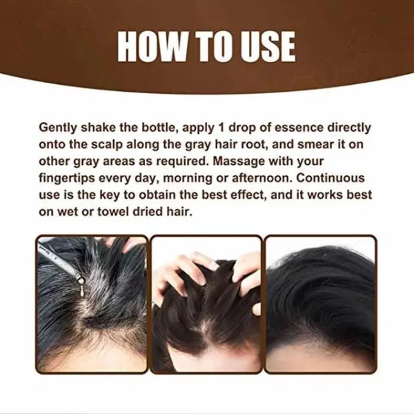 Drakkar Anti-Greying Hair Spray 30ml – Organic Essence to Darken Hair Naturally