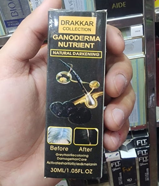 Drakkar Anti-Greying Hair Spray 30ml – Organic Essence to Darken Hair Naturally
