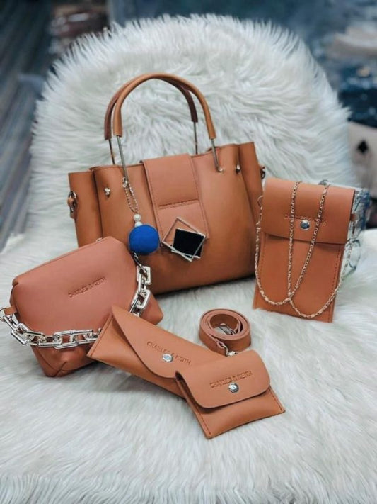 Charles & Keith 5-Piece Ladies Handbag Set – Stylish & Premium Bags for Women