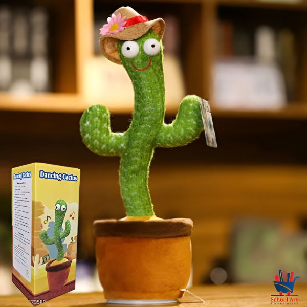 Dancing Cactus Toy – Singing & Talking Plush with Voice Recording & USB Charge