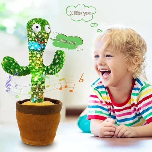 Dancing Cactus Toy – Singing & Talking Plush with Voice Recording & USB Charge