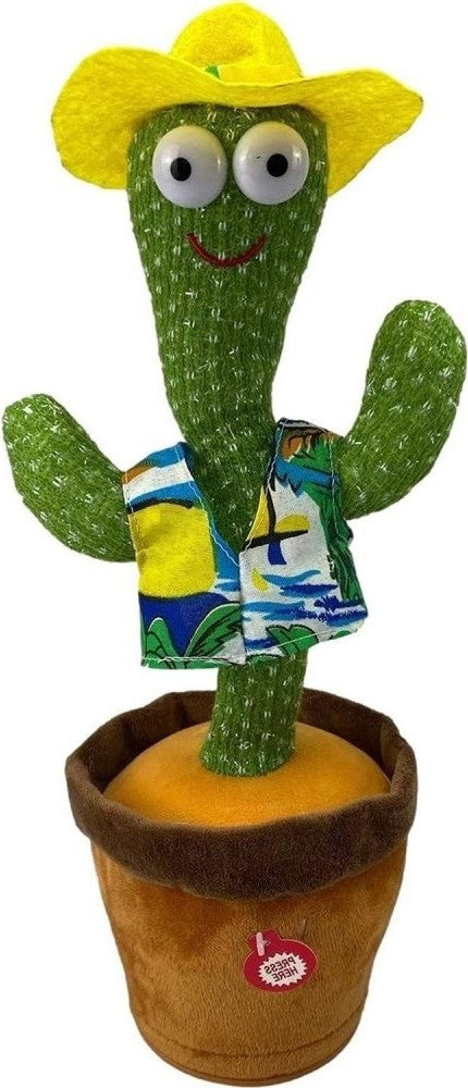 Dancing Cactus Toy – Singing & Talking Plush with Voice Recording & USB Charge
