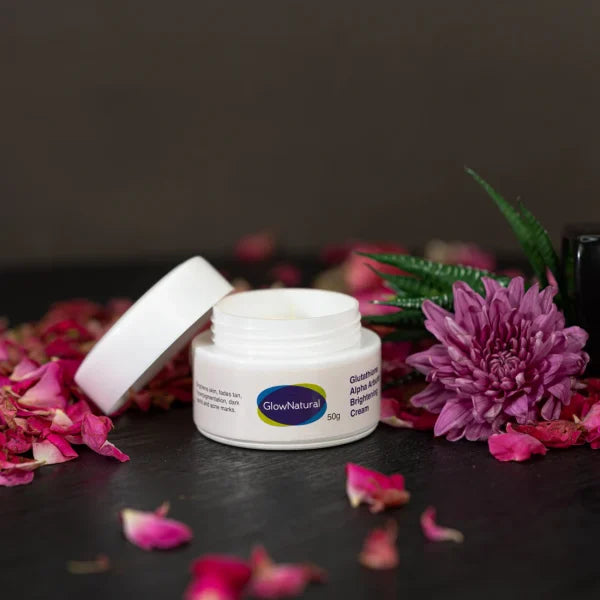 Glow Natural Brightening Cream – Glutathione & Alpha Arbutin Formula – 50g