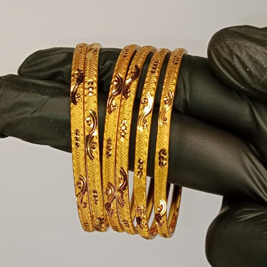 Antique Gold Plated Bangles for Women – 2.5 Inch Traditional Wear (No Box)