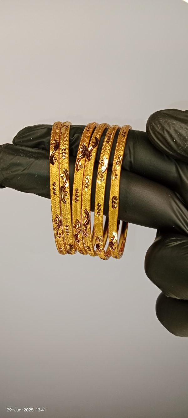 Antique Gold Plated Bangles for Women – 2.5 Inch Traditional Wear (No Box)