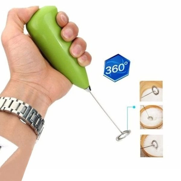 Electric Egg Beater & Coffee Frother – Mini Hand Whisk Mixer – Battery Operated