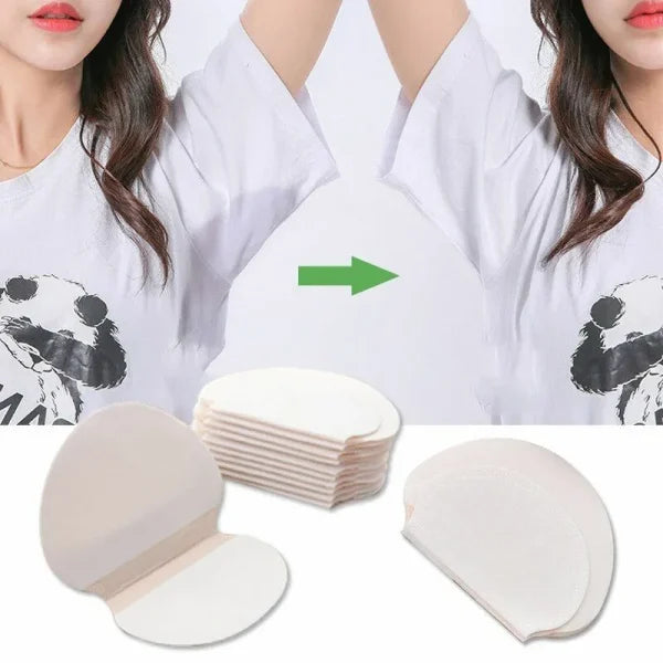 Pack of 10 Disposable Underarm Sweat Pads – Antiperspirant Armpit Shields
