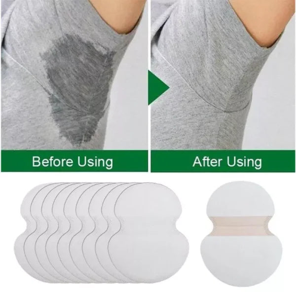 Pack of 10 Disposable Underarm Sweat Pads – Antiperspirant Armpit Shields