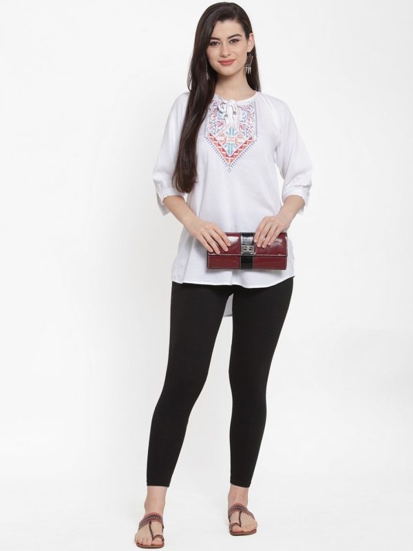 PAck of 2 Stretchable Tights for Women – Black & White Flexible Daily Wear