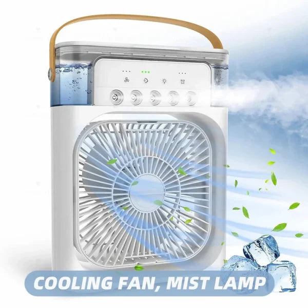 USB Portable Air Cooler Fan for Women with Mist & Humidifier – 9.5″ Random Color